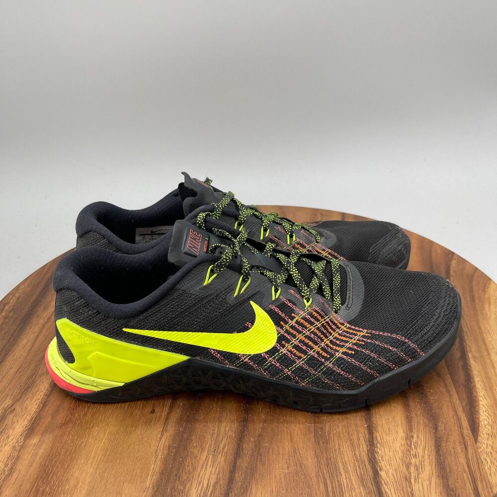 Nike Metcon 3 Shoes Mens Size 10 Black Running Training Lifting Gym Workout